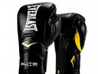 Перчатки тренировочные на липучке Elite Pro 18oz черн. (арт. P00000680 18 BK)