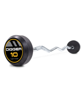 Комплект изогнутых фиксированных обрезиненных штанг 5 шт от 10 до 20кг Hasttings Digger HD51G2B-10-20